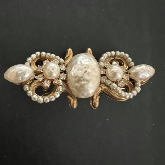 Miriam Haskell Vintage Seed Pearl Pin - Picture 1 of 2